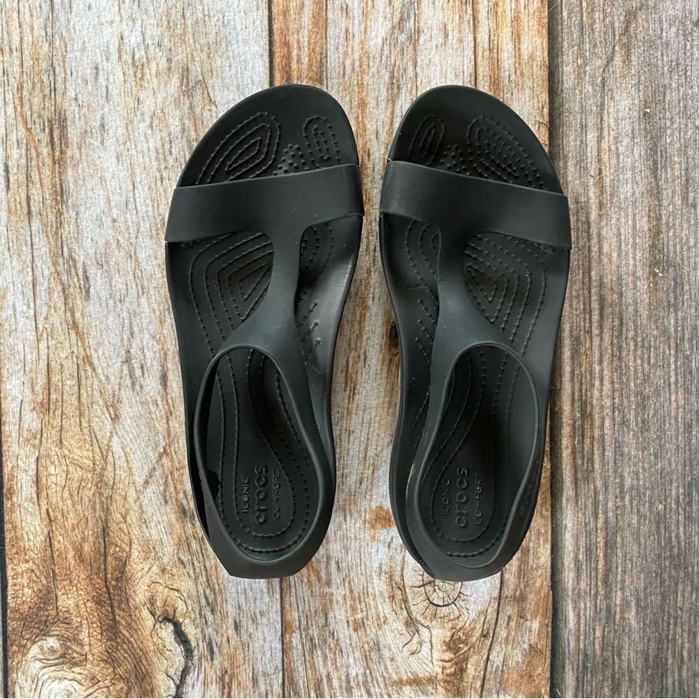 Black Croc sandals